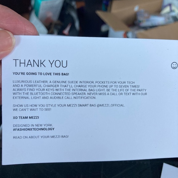 Mezzi Black Suede and Leather Tote Bag/Handbag With Built In Charger. NEW! - Picture 11 of 16